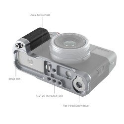 thumbnail SmallRig L-Shape Mount Plate with Handle for FUJIFILM X100VI / X100V (Silver) 4555 - 3