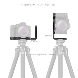 thumbnail Smallrig L-Shaped Mount Plate with AirTag Slot for Sony A7 V / A7R V / A7 IV / A7S III / A1 / A7R IV 6034 - 2