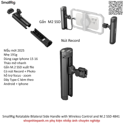 thumbnail SmallRig Rotatable Bilateral Side Handle with Wireless Control and M.2 SSD 4841
