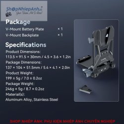 thumbnail Smallrig V mount Battery Mount Plate 4505 - 2