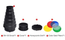 thumbnail Snoot tổ ong gom sáng ngàm bowen - 5