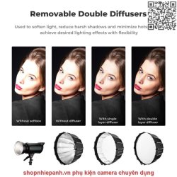 thumbnail Softbox 16 cạnh parabolic K&F concept 60cm Grid thao tác nhanh - 1