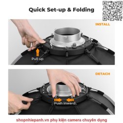 thumbnail Softbox 8 cạnh K&F concept 65cm Grid thao tác nhanh - 0