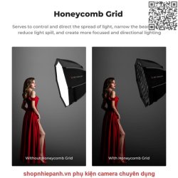 thumbnail Softbox 8 cạnh K&F concept 90cm Grid thao tác nhanh - 2