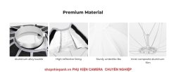 thumbnail Softbox chinaball cầu 65cm ngàm kim loại - 6