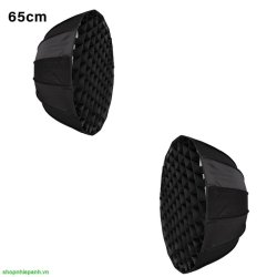 thumbnail Softbox parabolic K&F 16K thao tác nhanh 60cm kèm tổ ong grid - 0