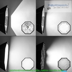 thumbnail Softbox thao tác nhanh octa 8 cạnh 65cm kèm grid tổ ong ngàm bowens kim loại - 1