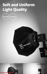 thumbnail Softbox thao tác nhanh Yongnuo YnBox YN55K kèm lưới tổ ong honeycomb - 1