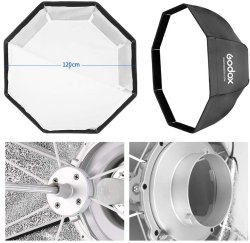 thumbnail softbox Tổ Ong octagon bát giác Godox 120cm Umbrella thao tác nhanh ngàm bowen - 0