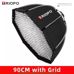 thumbnail Softbox Triopo Octa K2-65cm thao tác nhanh với Lưới Grid