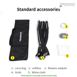 thumbnail Softbox Triopo SL-90 parabolic có lưới tổ ong grid 90cm thao tác nhanh - 5