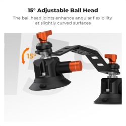 thumbnail Suction Cup Mount Set for Camera K&F concept MS-44 KF31.135S1 - 3
