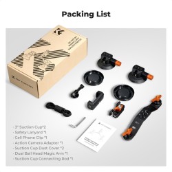 thumbnail Suction Cup Mount Set for Camera K&F concept MS-44 KF31.135S1 - 5
