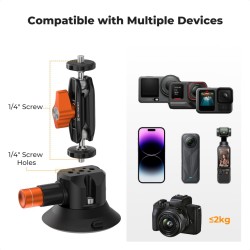 thumbnail Suction Cup Mount Set for Camera K&F concept MS-44 KF31.135S1 - 4