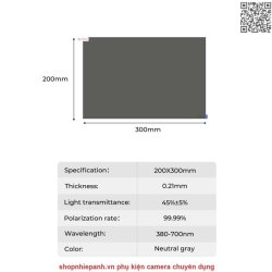 thumbnail Tấm film Polar PL phân cực giảm chói cho đèn flash và nhiều vật dụng phản xạ khác - 0