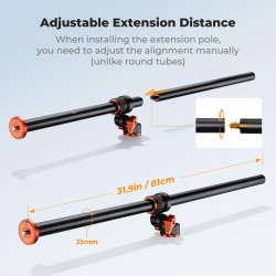 thumbnail Tay ngang K&F Concept loại dài 81cm  xoay 360 độ (KF31.254) - 1