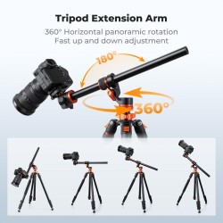 thumbnail Tay ngang K&F Concept loại dài 81cm  xoay 360 độ (KF31.254) - 0