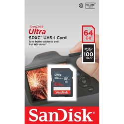 thumbnail Thẻ nhớ SDXC SanDisk Ultra 64GB 100mbs Class 10 UHS-I - 0