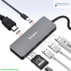thumbnail Thiết bị đa năng 7in1 OTG type C đọc thẻ/truyền dữ liệu/HDMI capture card KingMa BMU012 7in1