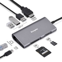 thumbnail Thiết bị đa năng 8in1 OTG type C đọc thẻ/truyền dữ liệu/HDMI capture card KingMa BMU013 8in1