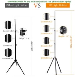 thumbnail Tripod/Chân đèn gấp ngược cao cấp K&F concept KF34.009V1 - 4