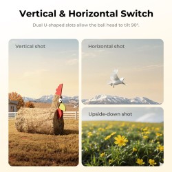 thumbnail Tripod K&F concept Carbon fiber travel ultra light weight A225C2+BH-28L (KF09.175) - 2