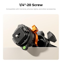 thumbnail Tripod K&F concept Carbon fiber travel ultra light weight A225C2+BH-28L (KF09.175) - 5