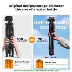 thumbnail Tripod K&F concept đa năng SA255A3+BV01 black (kf09.126) - 0
