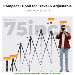 thumbnail Tripod K&F concept đa năng SA255A3+BV01 black (kf09.126) - 2