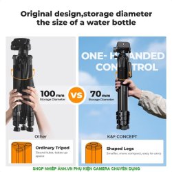 thumbnail Tripod K&F concept đa năng S254A3+BV01 black (kf09.154) - 0