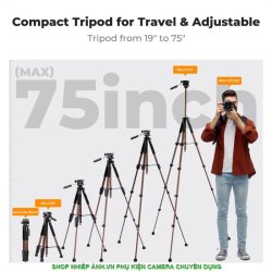 thumbnail Tripod K&F concept đa năng SA255A3+BV01 black Bronze Gold (kf09.156) - 2