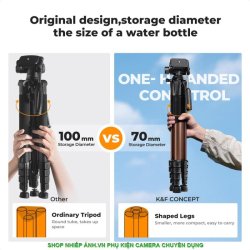 thumbnail Tripod K&F concept đa năng SA255A3+BV01 black Bronze Gold (kf09.156) - 0