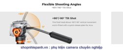 thumbnail Tripod K&F concept TA254A7+FH-03 đầu dầu siêu mượt panorama chân siêu cao chụp top shot  (KF09.137) - 7