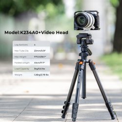 thumbnail Tripod K&F concept K234A0+Video Head (KF09.115) - 2