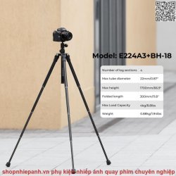 thumbnail Tripod K&F concept KF09.120 E224A3+BH-18 Black - 0
