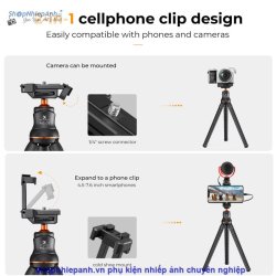 thumbnail Tripod K&F concept MS-01 flexible for smartphone camera - 0