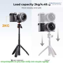 thumbnail Tripod K&F concept MS-09 KF09.128V3 mini stand (tặng kèm remote và kẹp smartphone) - 1