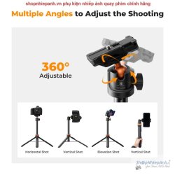 thumbnail Tripod K&F concept MS-08 2in1 selfie stick tripod for action cam smartphone camera - 3