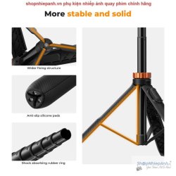 thumbnail Tripod K&F concept MS-08 2in1 selfie stick tripod for action cam smartphone camera - 4