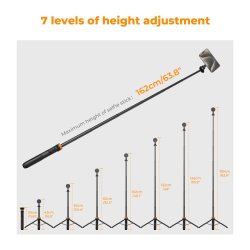 thumbnail Tripod K&F concept MS-19 magnetic smartphone tương thích nam châm MagSafe (tặng kèm remote) - 4
