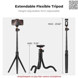 thumbnail Tripod K&F concept MS-29 2in1 selfie stick tripod for action cam smartphone camera - 0