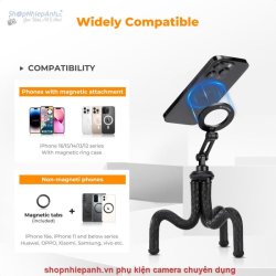 thumbnail Tripod K&F concept MS-36 Octopus Magnetic KF09.164 (tặng kèm nhiều phụ kiện) - 2