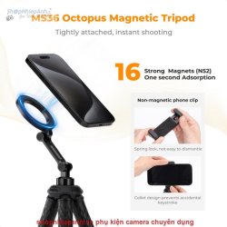 thumbnail Tripod K&F concept MS-36 Octopus Magnetic KF09.164 (tặng kèm nhiều phụ kiện) - 0