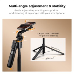 thumbnail Tripod K&F concept MS-51 Tích hợp Gimbal AI Tracking theo dõi chuyển động cao 180cm (KF15.0013) - 3