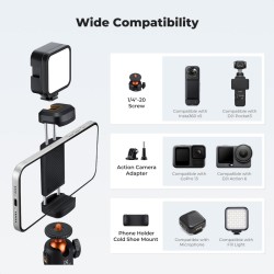 thumbnail Tripod K&F concept MS-71 auto open selfie stick tripod for action cam smartphone camera (KF09.180S3) - 3