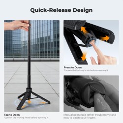 thumbnail Tripod K&F concept MS-71 auto open selfie stick tripod for action cam smartphone camera (KF09.180S3) - 0