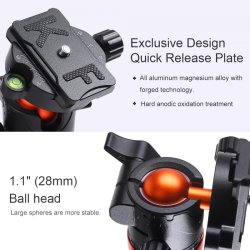 thumbnail Tripod K&F concept T254A8+BH-28L (SA254T1) (KF09.086) top shot - 2