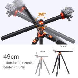 thumbnail Tripod K&F concept T254A8+BH-28L (SA254T1) (KF09.086) top shot - 0