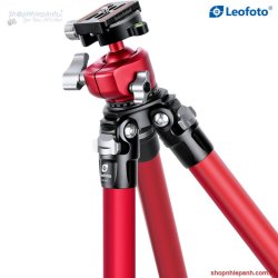 thumbnail tripod Leofoto LA-284C + đầu ball LH-30 ( Red kit) - 1