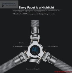 thumbnail tripod Leofoto LG-324C + đầu ball LH-40R ( Màu bạc) - 6